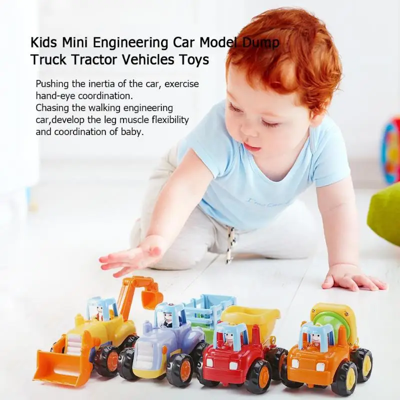 Обучающая модель DIY Мини автомобиль игрушка детская Инженерная модель автомобиля инерционная самосвал трактор игрушечные транспортные