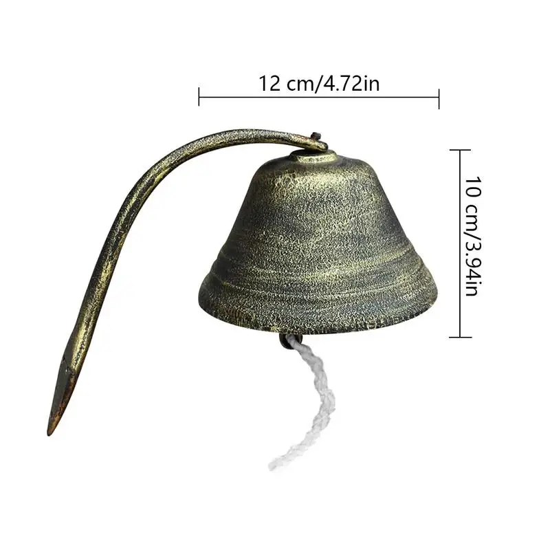 Скандинавский стиль негабаритный винтажный коричневый металлический Железный дверной звонок настенный приветственный литой беспроводной дверной звонок крыльцо украшение сада