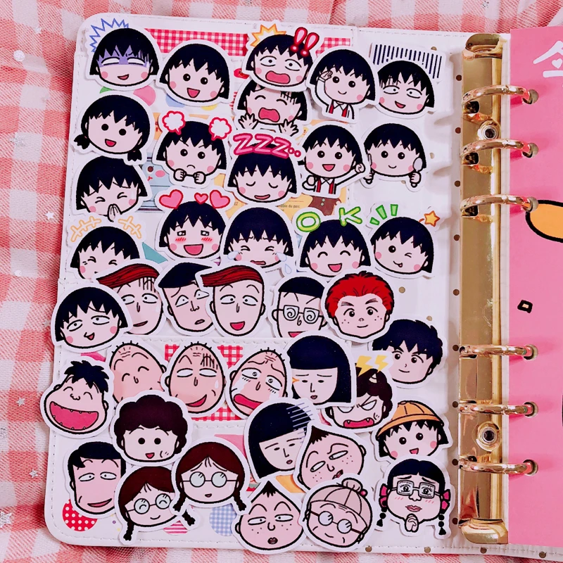 

40Pcs/Pack Hot Ins Cute Comic Avatar Expression Sticker Flakes Hand Book Cosas Kawaii Decoration Essential Decoration Stickers