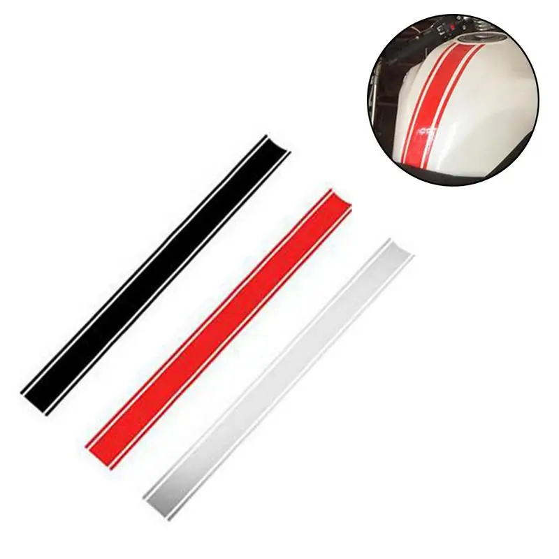 

50cm Car Motorcycle Stickers DIY Fuel Tank Cap Reflective Stickers Affixed DIY Pinstripes Racing Car Stickers Black Red Silver
