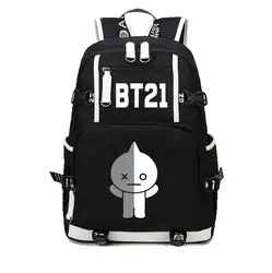 BTS Bangtan мальчики BT21 Рюкзак Студенческая Книга сумка мужская женская сумка для ноутбука путешествия рюкзак для девочек мальчиков