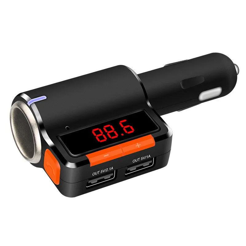 

Bluetooth car kit Handsfree Car MP3 Player FM transmitter Radio Adapter In-Car Modulator Cigarette Lighter Dual USB output BC09