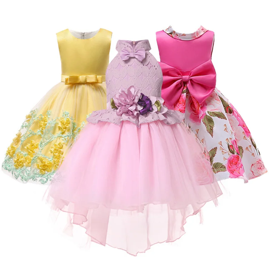 

Baby Girl party embroidery Silk Princess Dress Kids Dresses for Toddler Girl Children Christmas Clothing for 3 5 7 10 years old