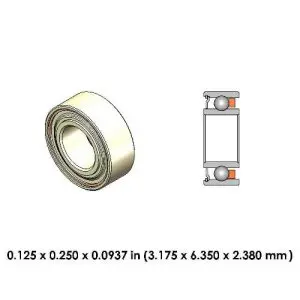 

1pcs SR144TLZN8 3.175*6.35*2.381mm Dental Handpiece Bearings ABEC-7 by RainDew