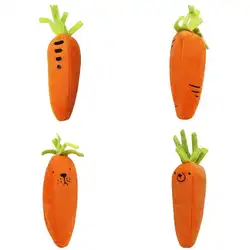 Милый ворс морковь пенал мультфильм сумки для карандашей Канцелярия для студентов подарок мягкий школьный инструмент
