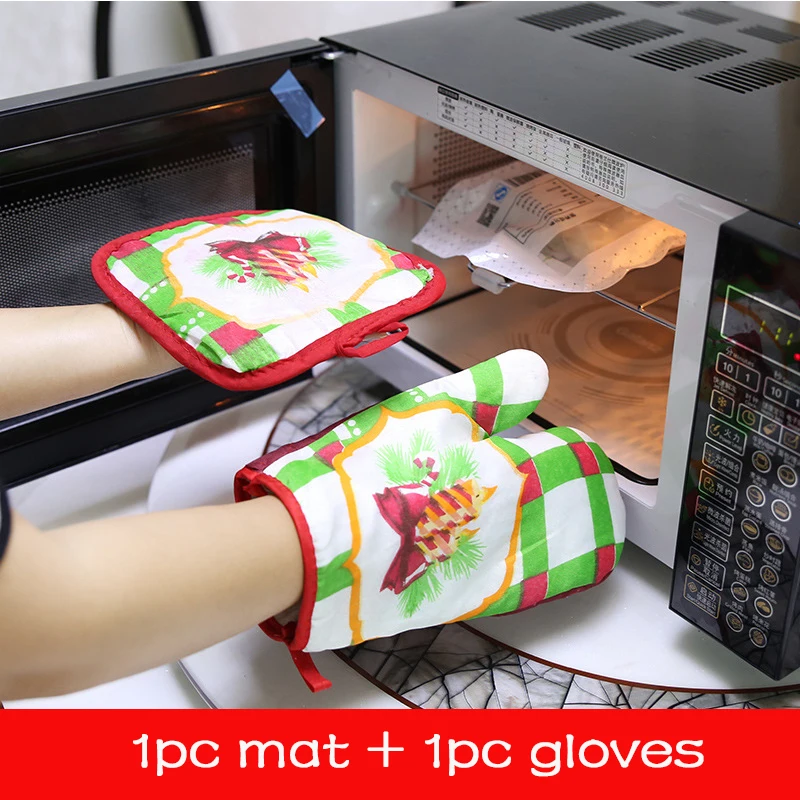 

1 Set Kerst Bakken Handschoenen Magnetron Mat Kerst Decoraties Voor Thuis Kerstcadeau Home Keuken Accessoires