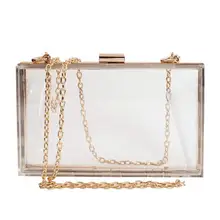 Женский милый прозрачный акриловый клатч, Сумочка через плечо, вечерняя сумочка