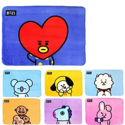 1 шт. довольно Kpop BTS BT21 Bangtan обувь для мальчиков фланелевое одеяло ТАТА Манг SHOOKY куки CHIMMY мягкая теплая шаль спальное полотенце плюшевые