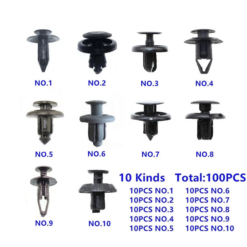 

Trunk Screw Rivets Set Car Bumper Fender For Auto Plastic Fastener Clip Hot Sale