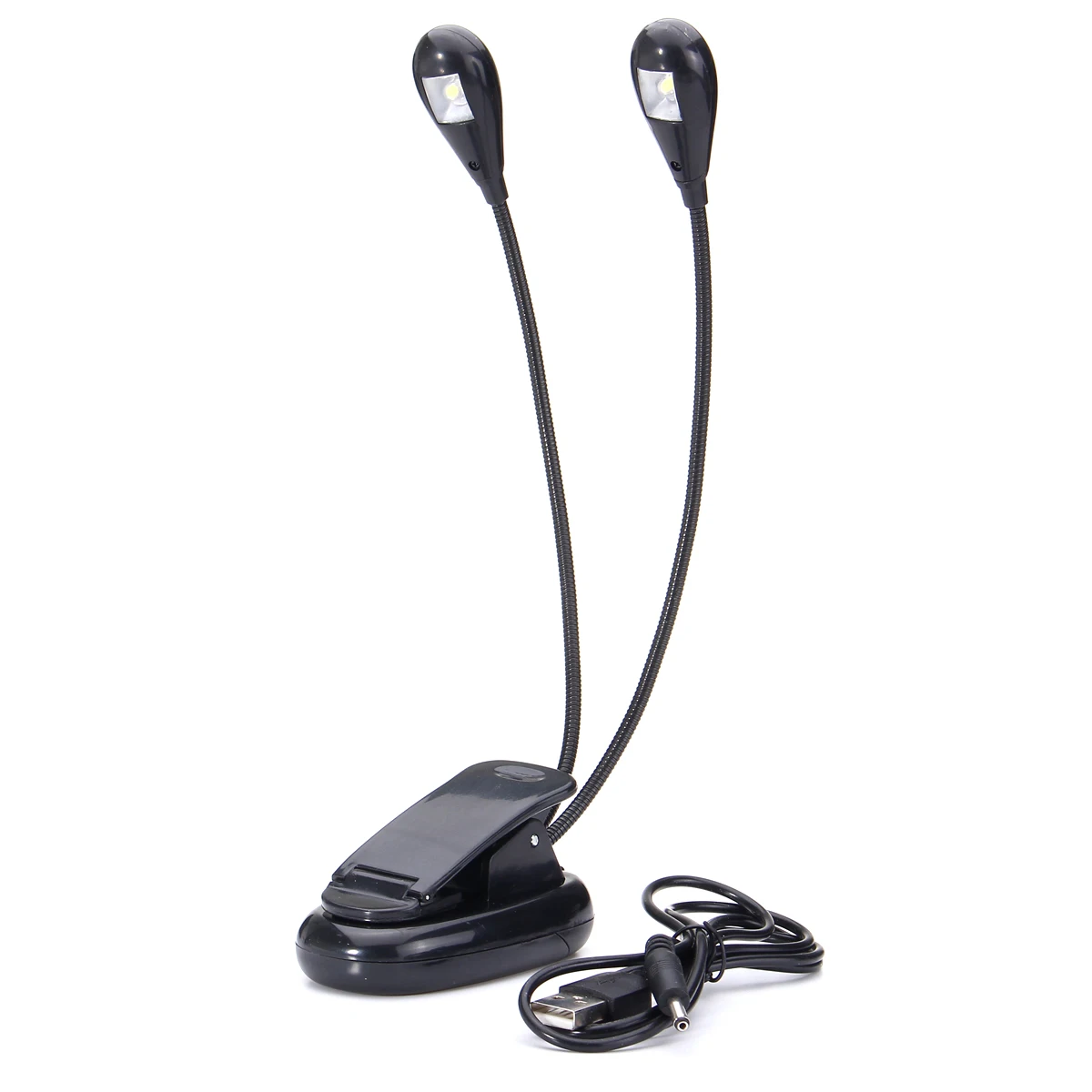 

Smuxi 2 LED USB Book Light USB Charging/Battery Power Double Pole Bendable Night Light Kids for Reading Tablet Lamp DC4.5V