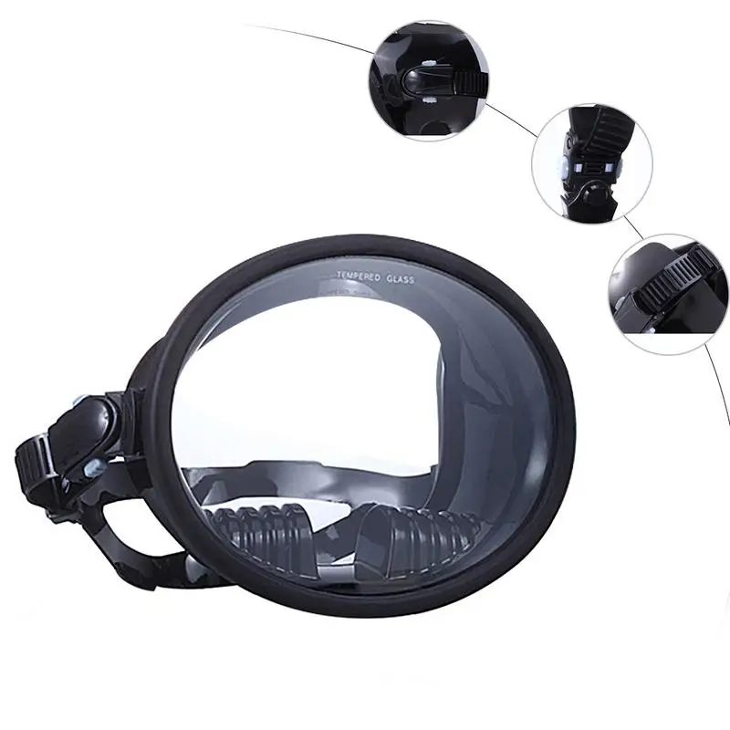 

Durable Aquatics Scuba Diving Snorkeling Panoramic Wide View Diving Mask Frameless Mask Tempered Glass Diving Goggle Mask