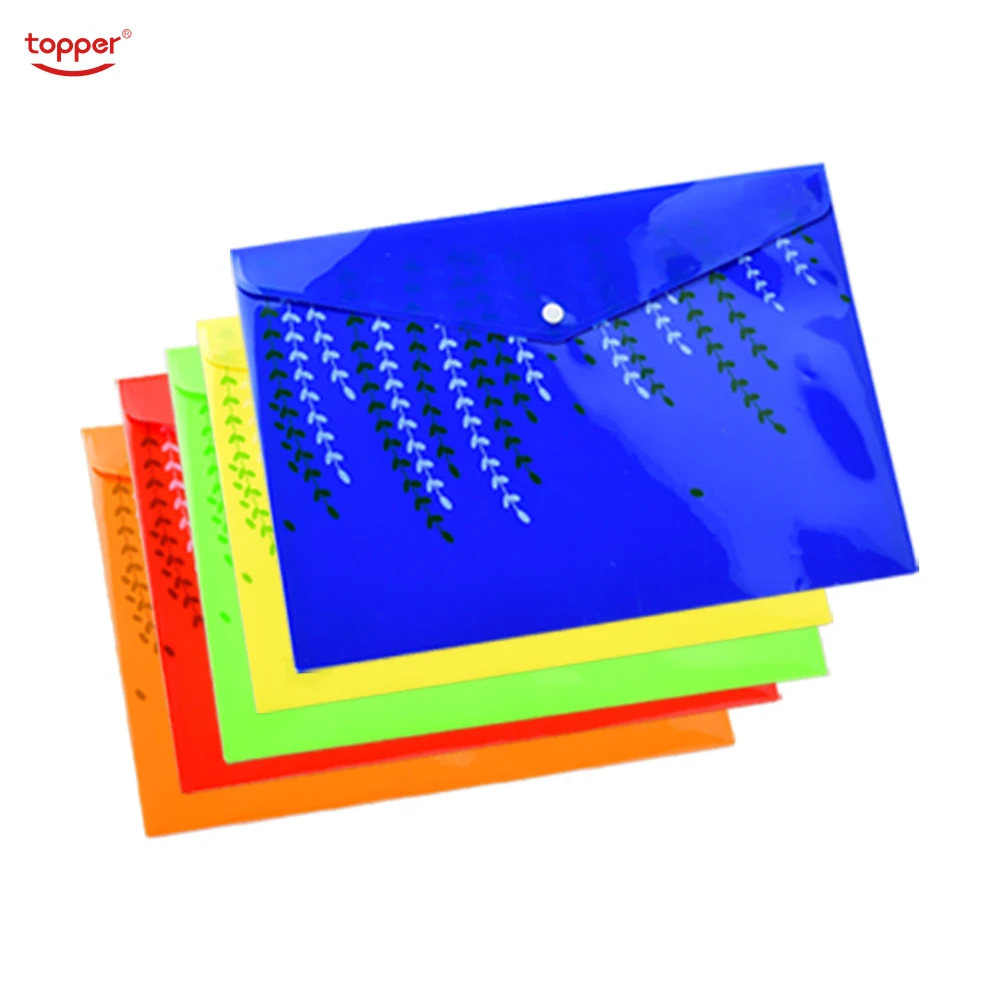 

TOPPER 1pcs freeshiping FC/A4 size opaque printed Plastic document bag Folders Filing Paper Storage Office School Supplies bag