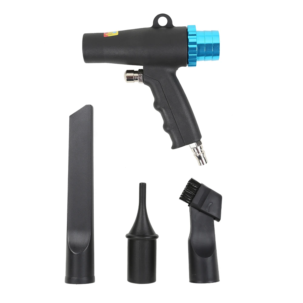 LEMATEC Air Suction Vacuum Blow Gun Kit Dust Collector Set Workshop Cleaner 