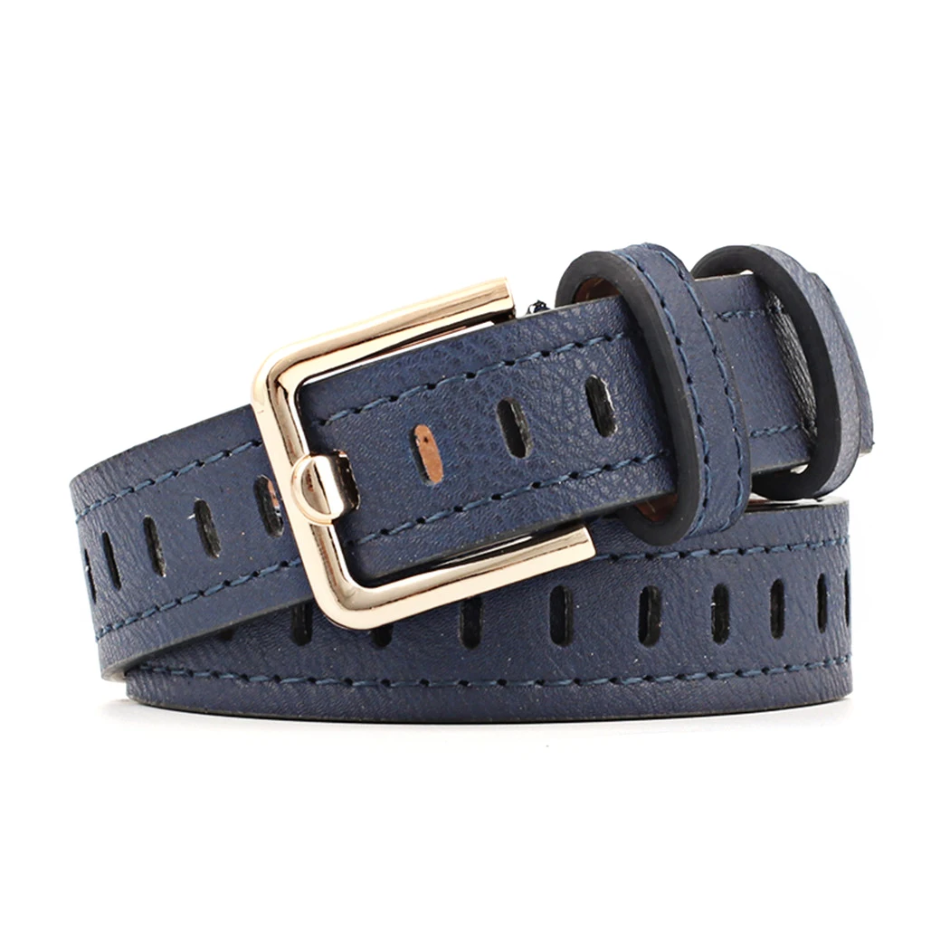 Hollow Adjustable Belt With Gold Buckle For Women New Design Brand Leather Belts Women Belts ...