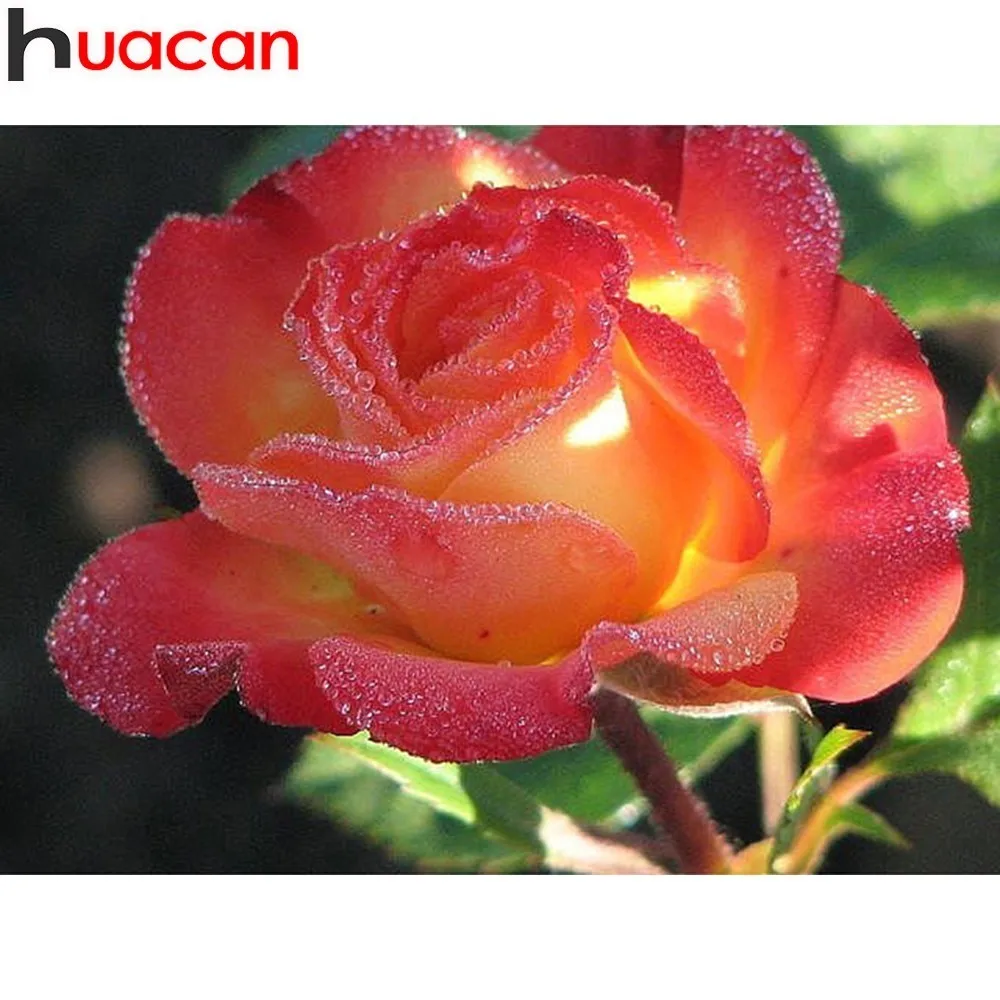 

HUACAN New 5D DIY Diamond Painting Flower Mosaic Diamond Embroidery Scenery Cross Stitch Rhinestones Handmade Gift Decor Home