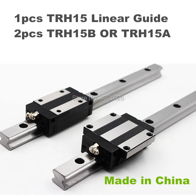

15mm width Precision Linear Guide Rail 1pcs TRH15 Length Linear rail way +2pcs TRH15B or TRH15A Square linear carriage for CNC