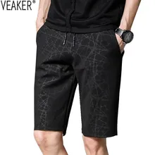 Новые летние Для мужчин печатных шорты быстросохнущая повседневные шорты Мужской камуфляж черным принтом короткие брюки плюс Размеры M-5XL