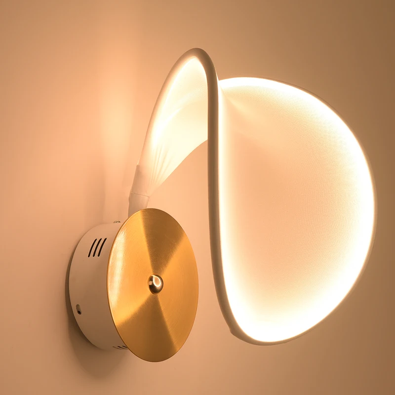 

Ditoon Post Modern Led Wall Lamp Designer'S Lighting Living Room Bathroom Aluminum Iron Lamp Nordic Simple White Lusters