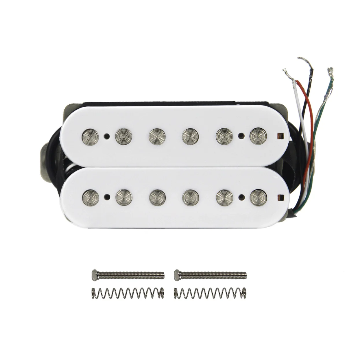 

FLEOR Alnico 5 Alnico V Electric Guitar Double Coil Humbucker Pickup Bridge Pickup 52mm Solid Pole Pieces ,White
