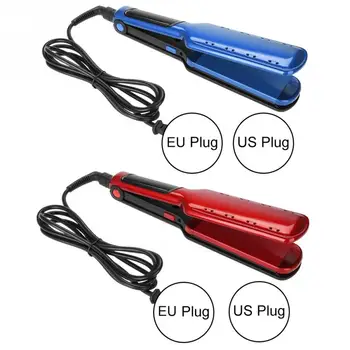 

2 IN 1 Hair Straightener EU Plug Hair Curling Iron Multifunction corrugated Flat Iron Corn Plate Heated Roller