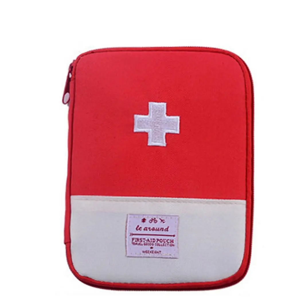 Портативный открытый оказания первой медицинской помощи, сумка выживания полиэстер чрезвычайных розовый, синий, красный на молнии