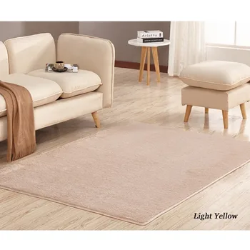 

1pcs Plush Soft Shaggy Carpet For Living Room Faux Fur Large Area Rug For Bedroom Non-slip Floor Mat Home Decoration Accessories