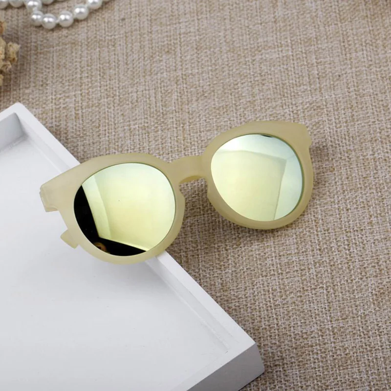 Children Sunglasses Kids Sunglasses Zilead Kids Sunglasses Colorful Reflective Mirror Boys Girls Kids Child Classic Retro Cute Sun Glasses Round Eyewear UV400