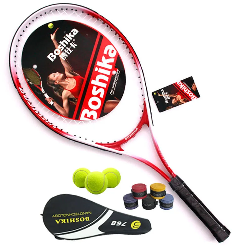 Junior углеродного волокна Теннисная ракетка для детей молодежи Детей тренировочные ракетки с мешком