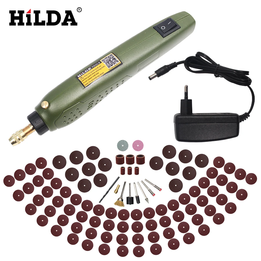 

HILDA FOR Dremel Mini Electric Drill + Grinding Accessories Set Multifunction Engraving Machine Electric Tool kits Power Tools
