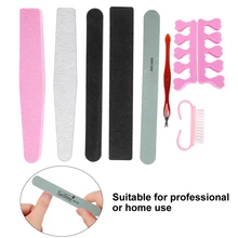 8 шт./компл. пилки для ногтей леди кисточки прочный полировка грубый песчаник ing палочки для отодвигания кутикулы Дизайн ногтей набор инструментов для маникюра шлифовальный файл