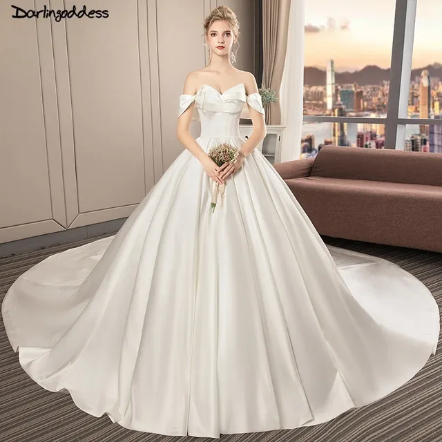 Satin Princess Wedding Dresses 2018