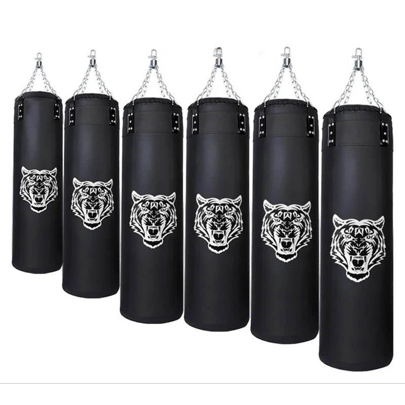 

100cm Sandbag Empty Punching Bag High Quality PU Leather Kicking Boxing Bag Training Muai Thai MMA Empty Indoor Sports Earthbags