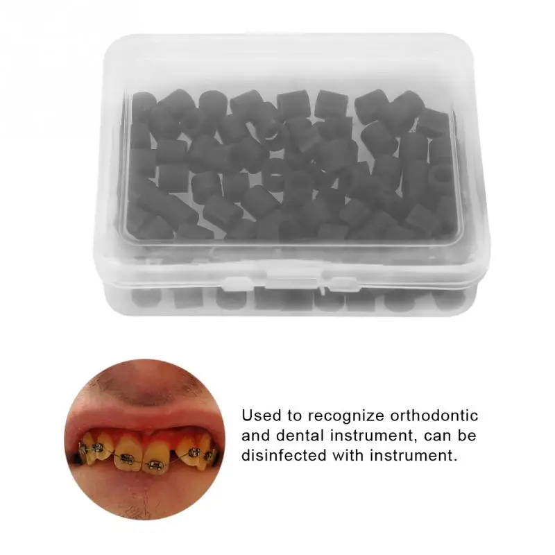 10 Colors 100Pcs/Box Orthodontic Code Rings Universal Dental Instrument Autoclavable Sanitizers