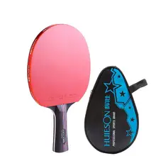 Углеродистая легкая мощная длинная ручка для стола, 5 слоев тенниса около 190 г Горизонтальный захват ракетки
