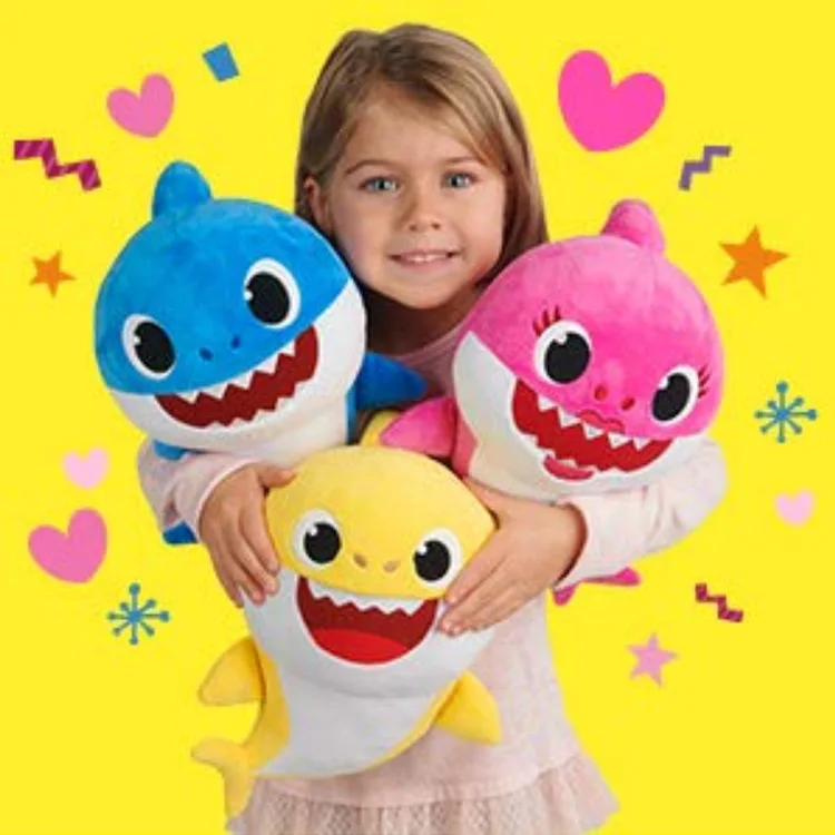 

Soft Dolls Baby Cartoon Shark Toys With Music Cute Animal Plush Baby Toy Shark Dolls Singing English Song For Gift Children Girl