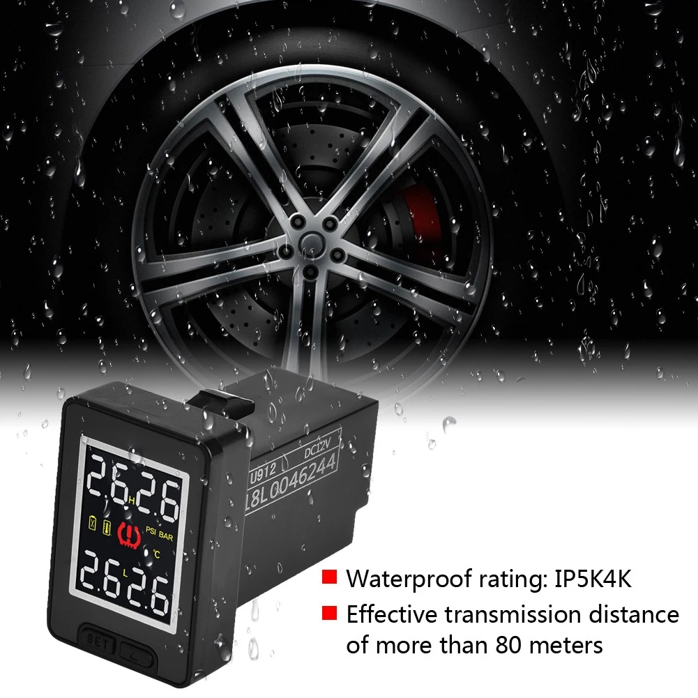 Автомобильная система контроля давления в шинах TPMS с 4 внутренними датчиками для