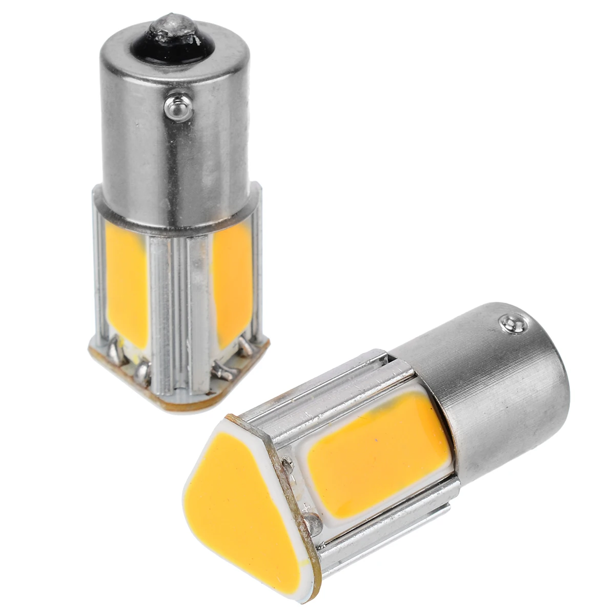 

Mayitr 2pcs Auto 12V 1156 4COB Amber LED Car Brake Stop Reverse Backup Parking External Light Source Lamp