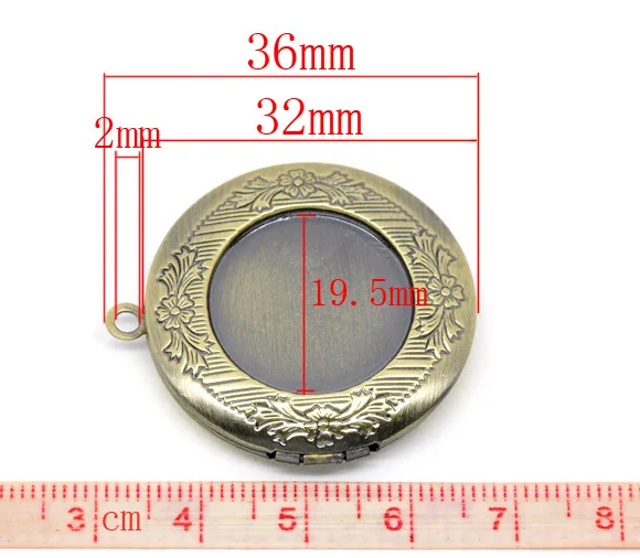 DoreenBeads 10 бронзовые тона фото медальон установка рамка Подвески 32 мм (B13239) yiwu|jewelry