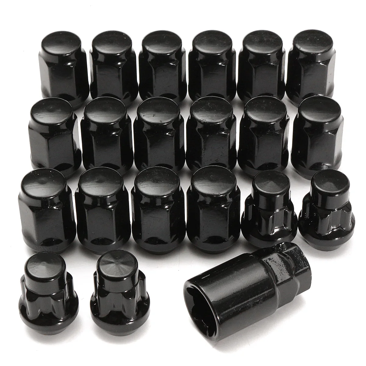 Buy 21Pcs M12x1.5mm Black Alloy Car Wheel Locking Nuts