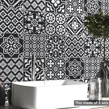 

15*15cm/20*20cm PVC Black And White DIY Waterproof Self Adhesive Furniture Kitchen Bathroom DIY Tile Sticker