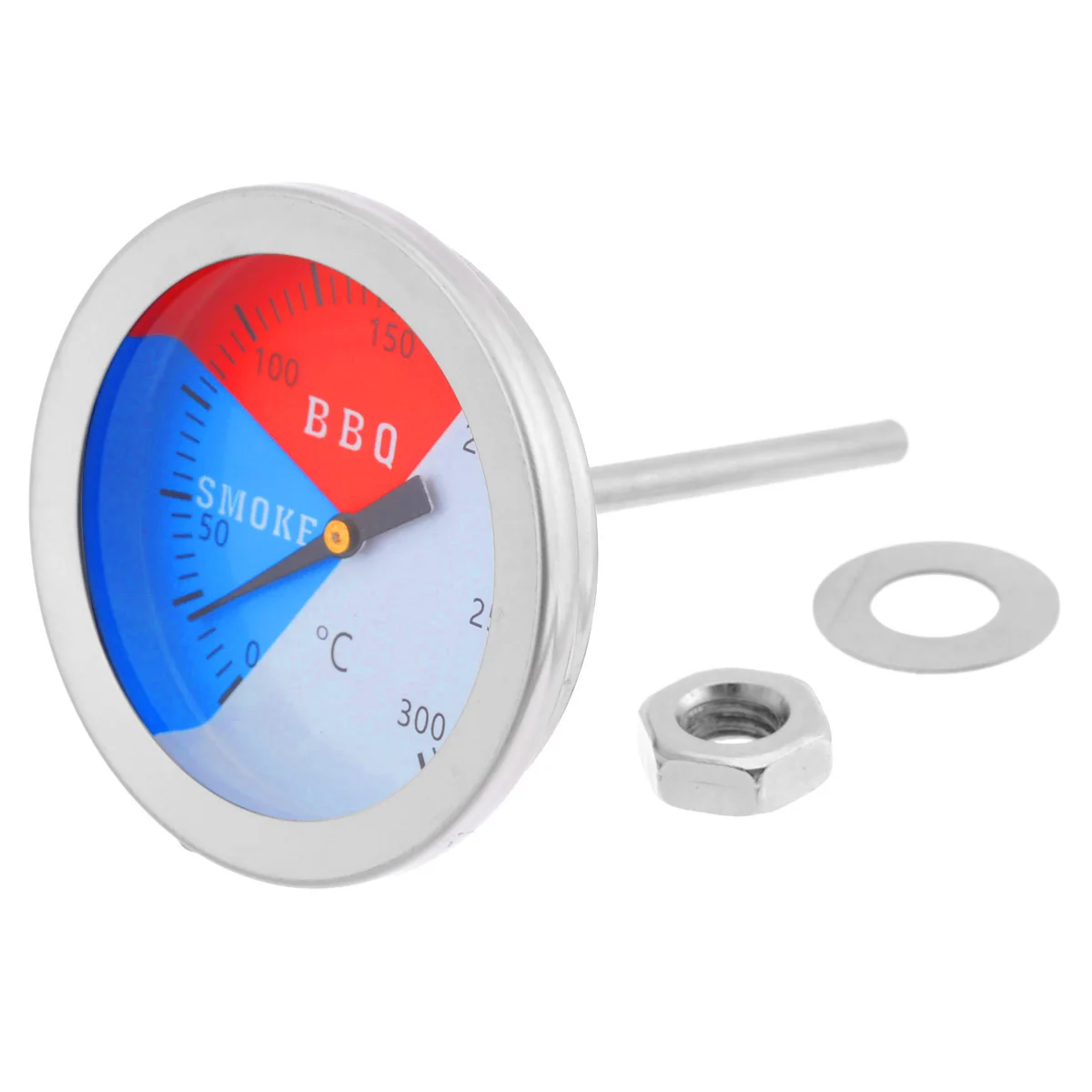 Stainless Steel Barbecue Grill Smoker Thermometer Portable Camping