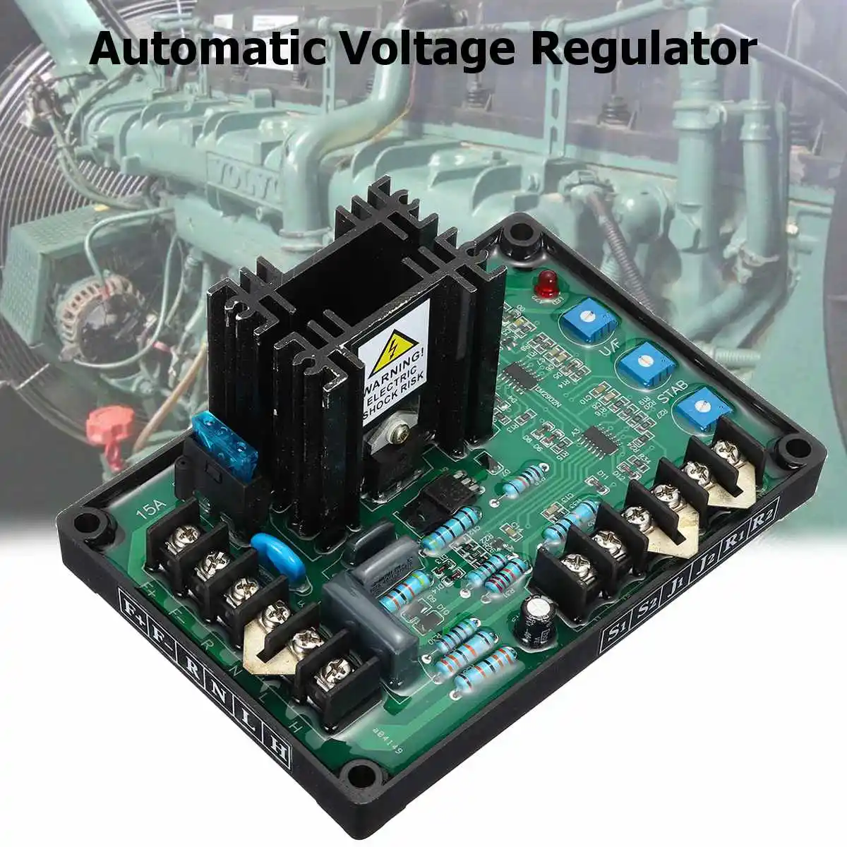 

180~240V 8W GAVR-15A Automatic Voltage Regulator Module Universal Brushless AVR Generator Input Under Frequency Protection EMI