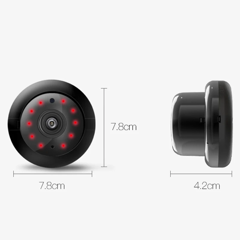 720P Мини Ip Wi Fi камера беспроводная Hd 180 ° Скрытая домашняя безопасности ночного