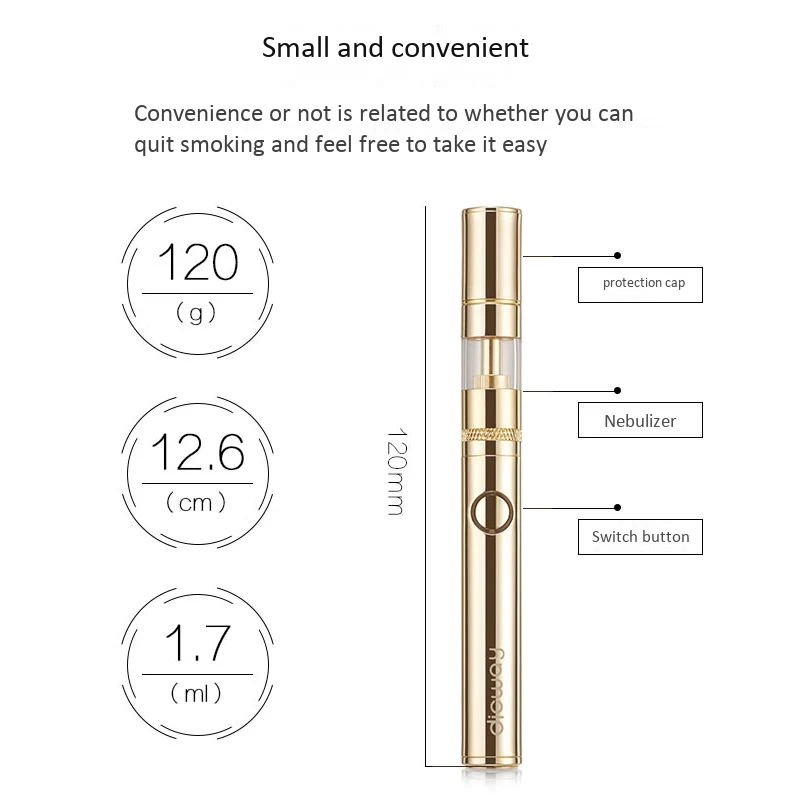 Dicway 18K Electronic Cigarette Vaporizer Kit 510 Thread Vape Pen 650Mah Battery 1.7Ml Atomizer Vaper Dicway 18K Electronic Cigarette Vaporizer Kit 510 Thread Vape Pen 650Mah Battery 1.7Ml Atomizer Vaper
