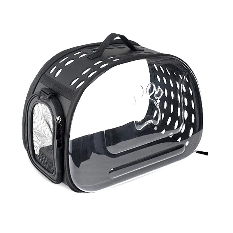 Портативный прозрачный рюкзак для переноски кошек, собак, сумка для переноски, сумка для путешествий на открытом воздухе, сумка-посылка на плечо, складная дышащая сумка