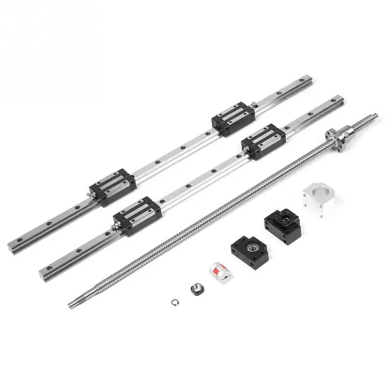 2 шт. HGR20 1000mm линейная направляющая и 1 RM1605 шариковый винт BF12/BK12 комплект для