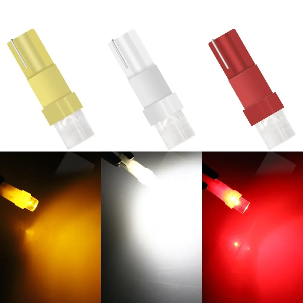

1 Piece Accent Light Auto Dashboard Light White 12v LED Bulb T5 LED Automobile Instrument Lamp 74 Bulb Projeter Lens