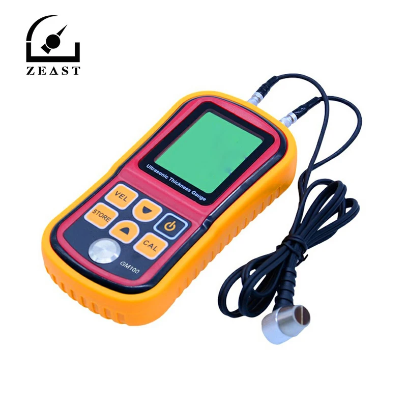 

ZEAST Digital LCD Display Ultrasonic Thickness Gauge Metal Testering Measuring Instruments 1.2 to 200MM Sound Velocity Meter