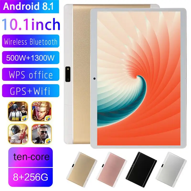 

Smart Tablet Ten Core 8G+256G Android 10.1 inch High Definition Screen 3G Wifi Bluetooth Call PC Laptop Camera