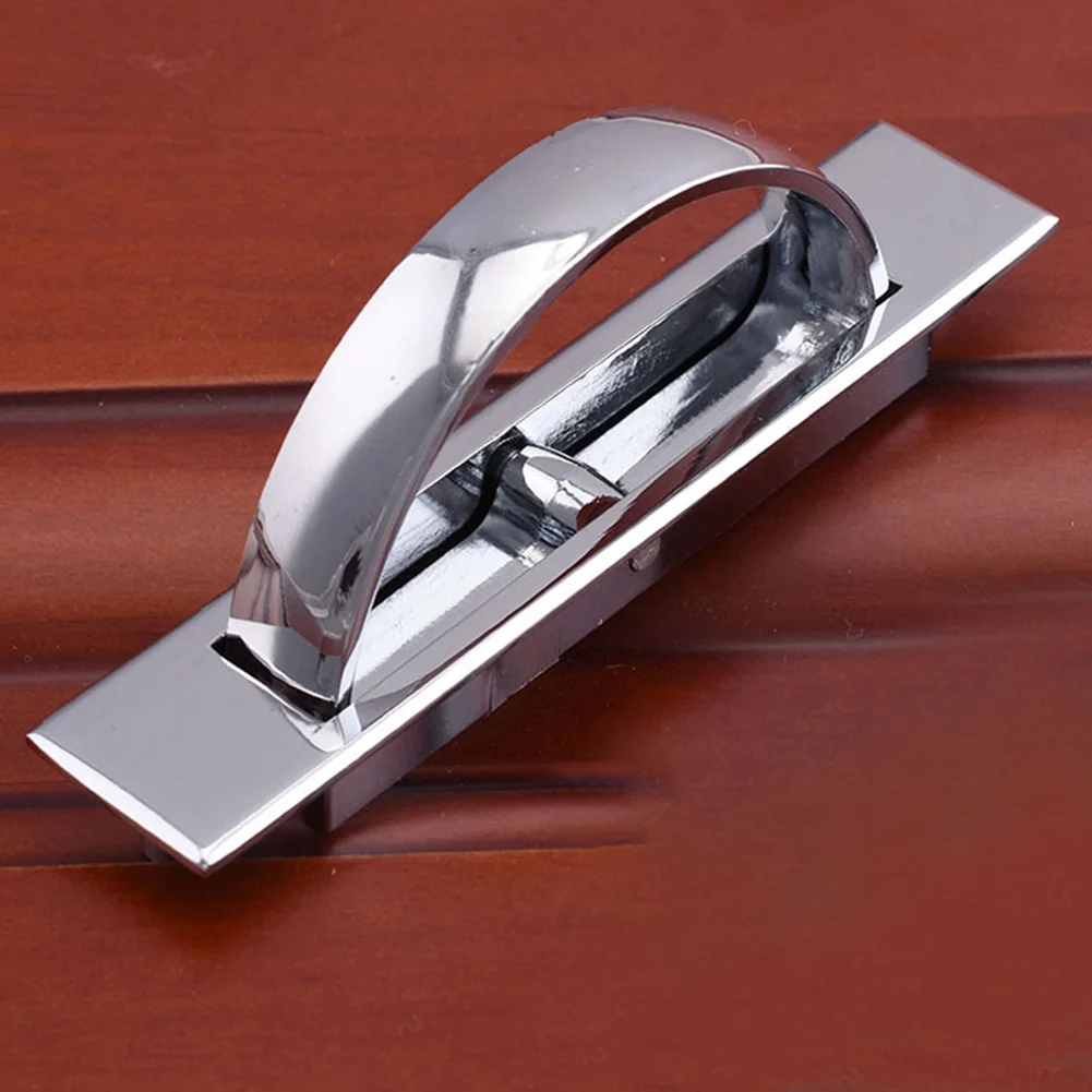 

new 1pcs Household Furniture Invisible Handle Cabinet Drawer Embedded Handles Rotating Platform Invisible Pulling Handle